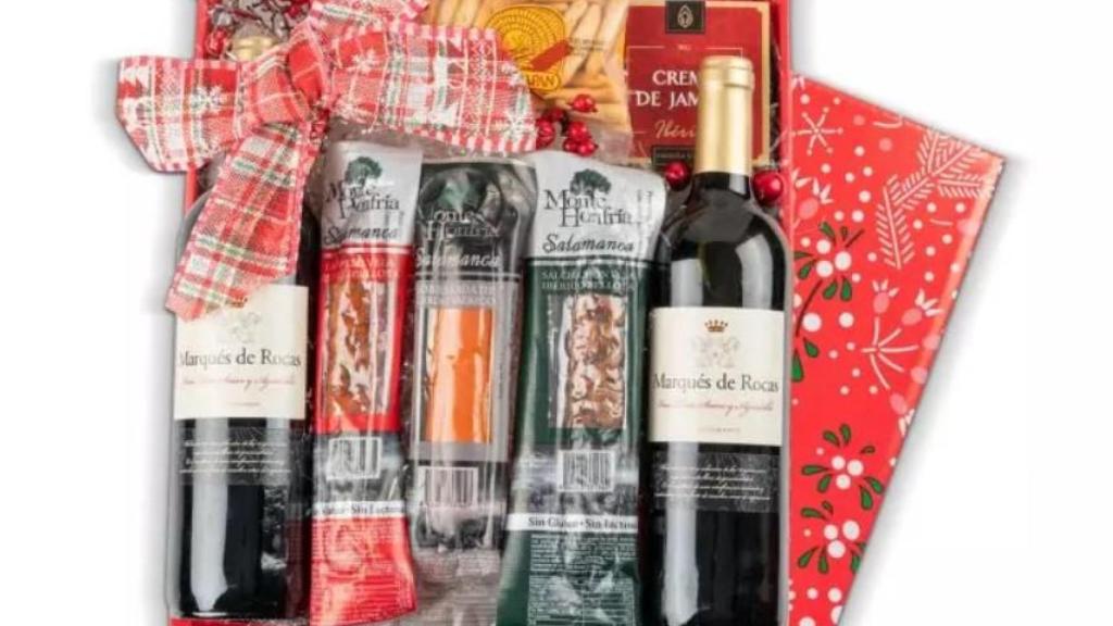 Estuche Navidad Nº67 - Embutidos Ibéricos +2 Botellas Marqués de Rocas