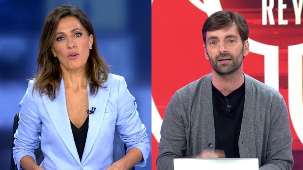 Ángeles Blanco en 'Informativos Telecinco' y Ricardo Reyes en 'El desmarque'.