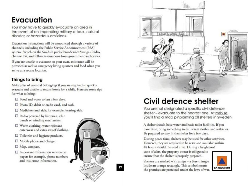 Imágenes del manual por Si llega la guerra o una crisis a Suecia.