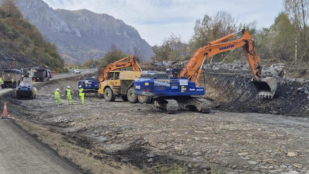 Los trabajos de recuperación en la A-66