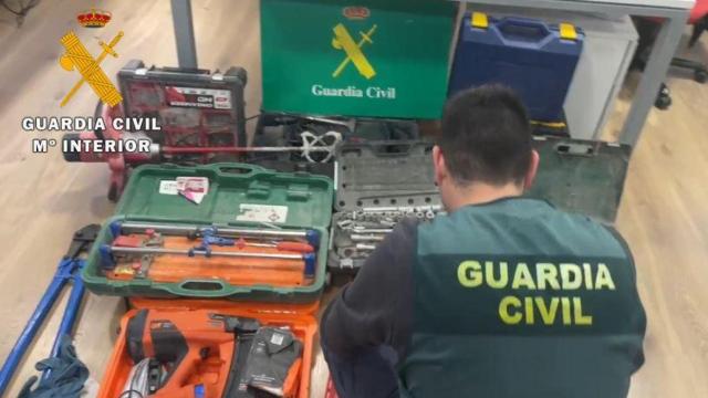 Material intervenido por la Guardia Civil