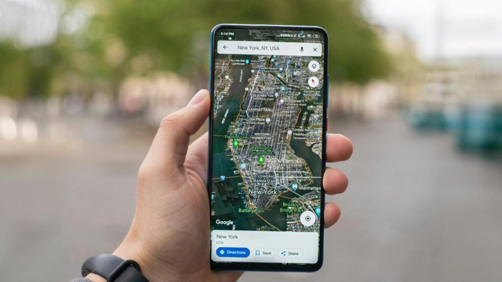 Google Maps en un móvil