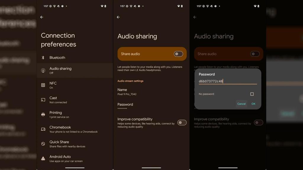 Audio Share en Android 16