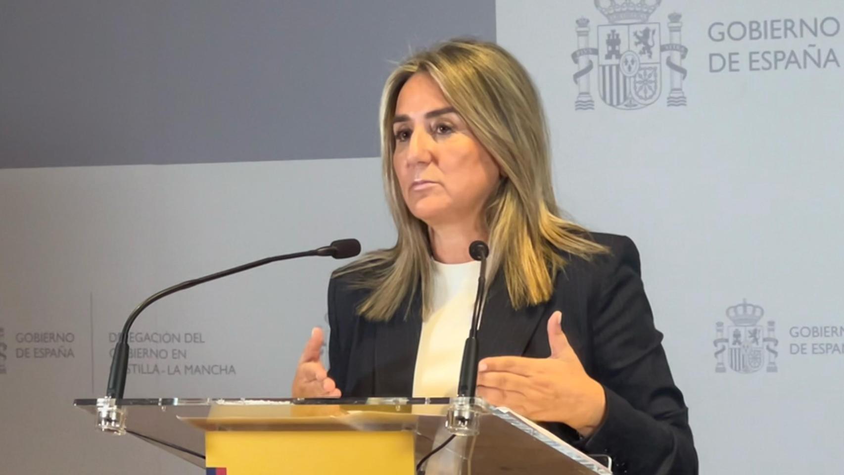 Milagros Tolón en rueda de prensa.