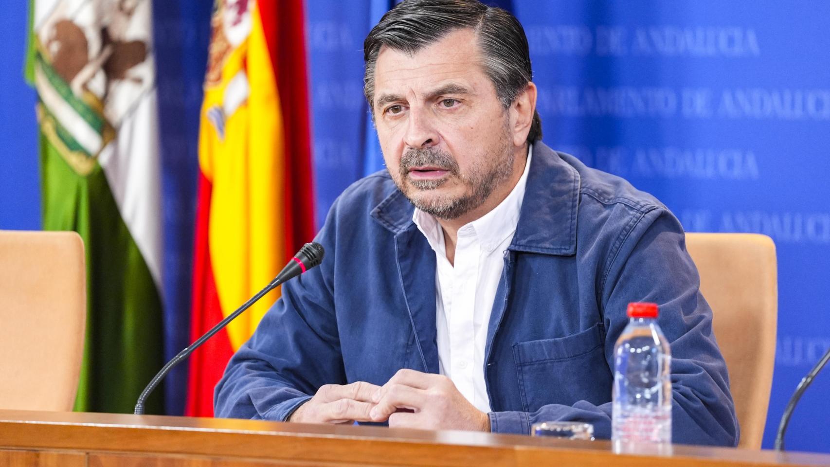 Toni Martín, este miércoles en el Parlamento de Andalucía.