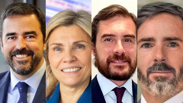 Víctor Allende (Santander), Belén Martín (CaixaBank), Juan de Gonzalo (BNP Paribas) y Enrique Sendagorta (Pictet).