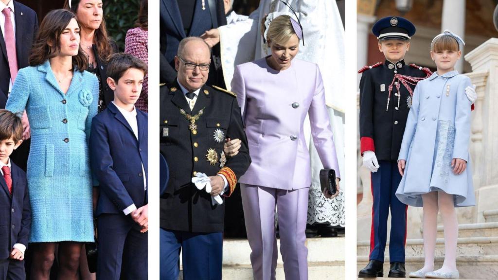 Carlota Casiraghi, Charlène y sus hijos, en el Día Nacional de Mónaco.