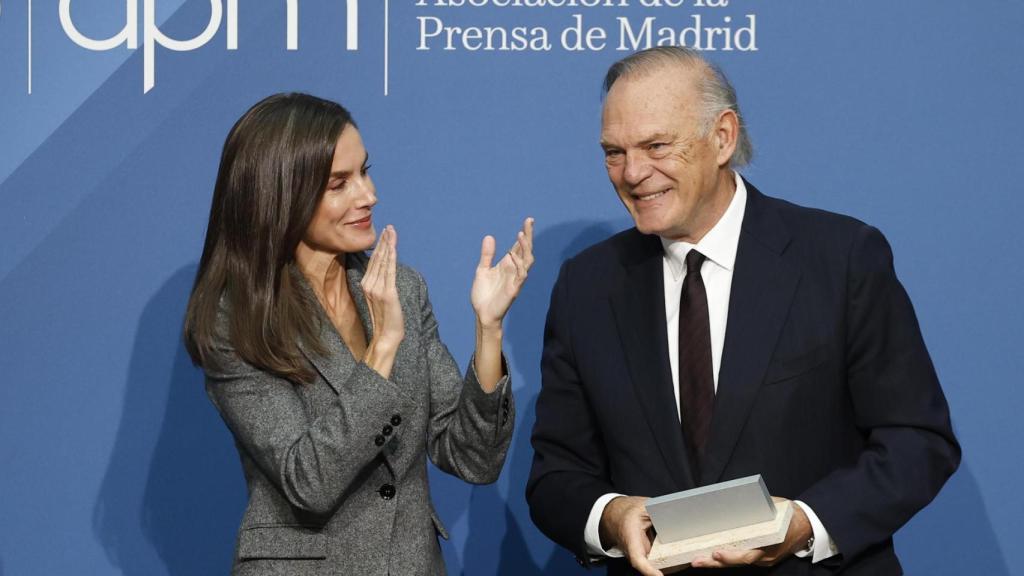 La reina Letizia y Pedro Piqueras en los Premios del Periodismo