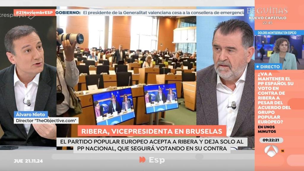 Álvaro Nieto y Arsenio Escolar en 'Espejo Público'.