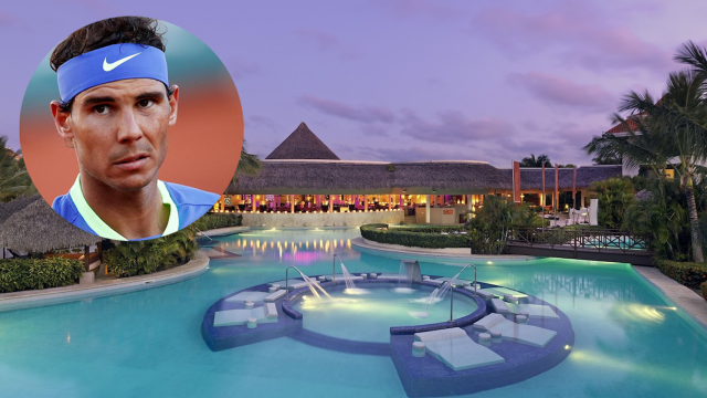 Fotomontaje de Rafa Nadal y una imagen promocional del Hotel Zel Punta Cana