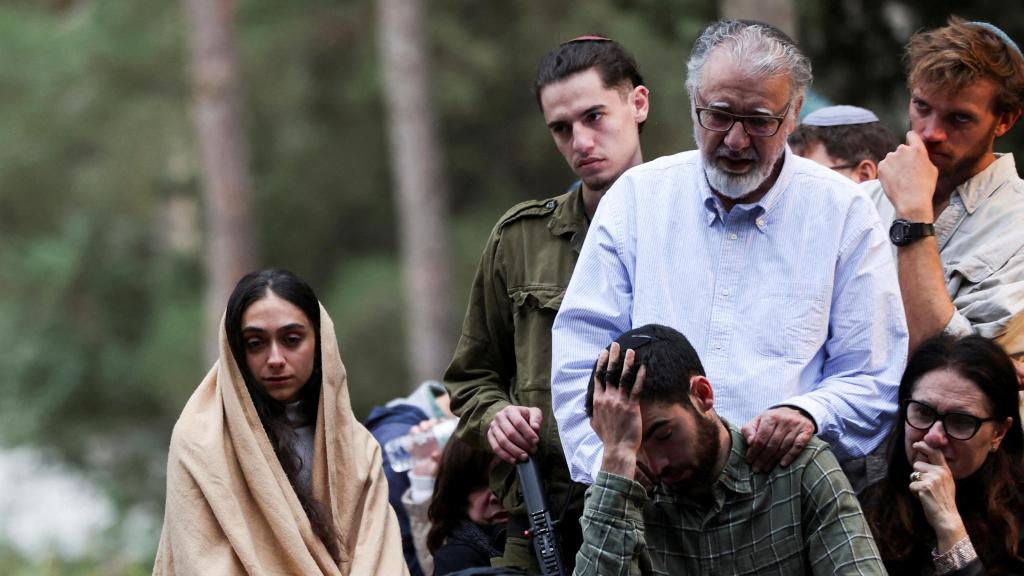 Funeral del sargento israelí de primera clase Omer Moshe Gealdor, en Jerusalén.