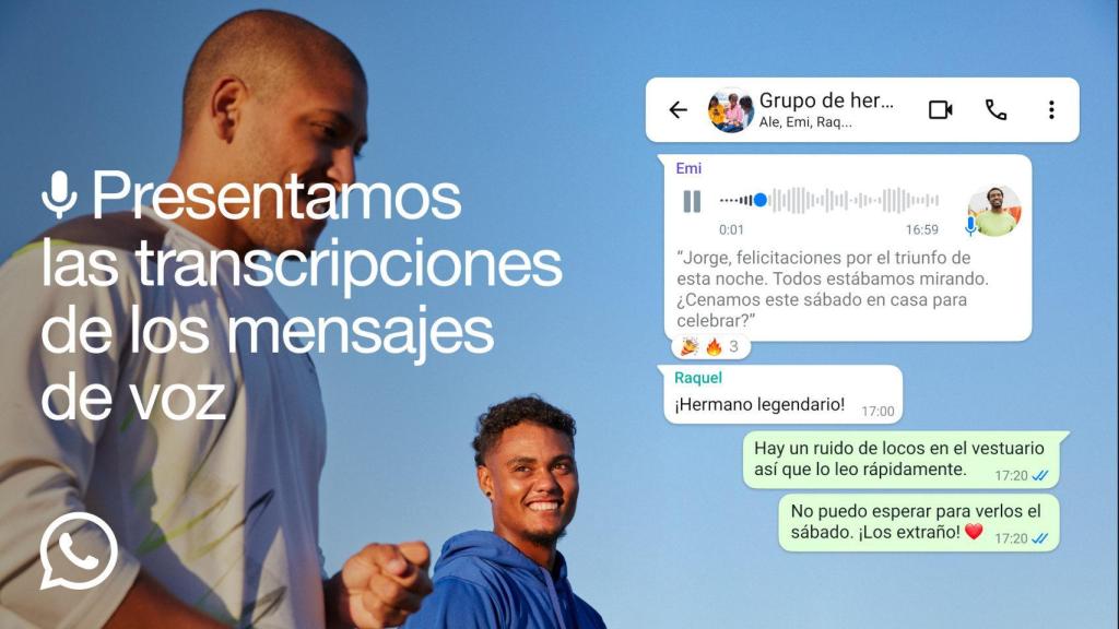 Transcripción de mensajes de audio de WhatsApp