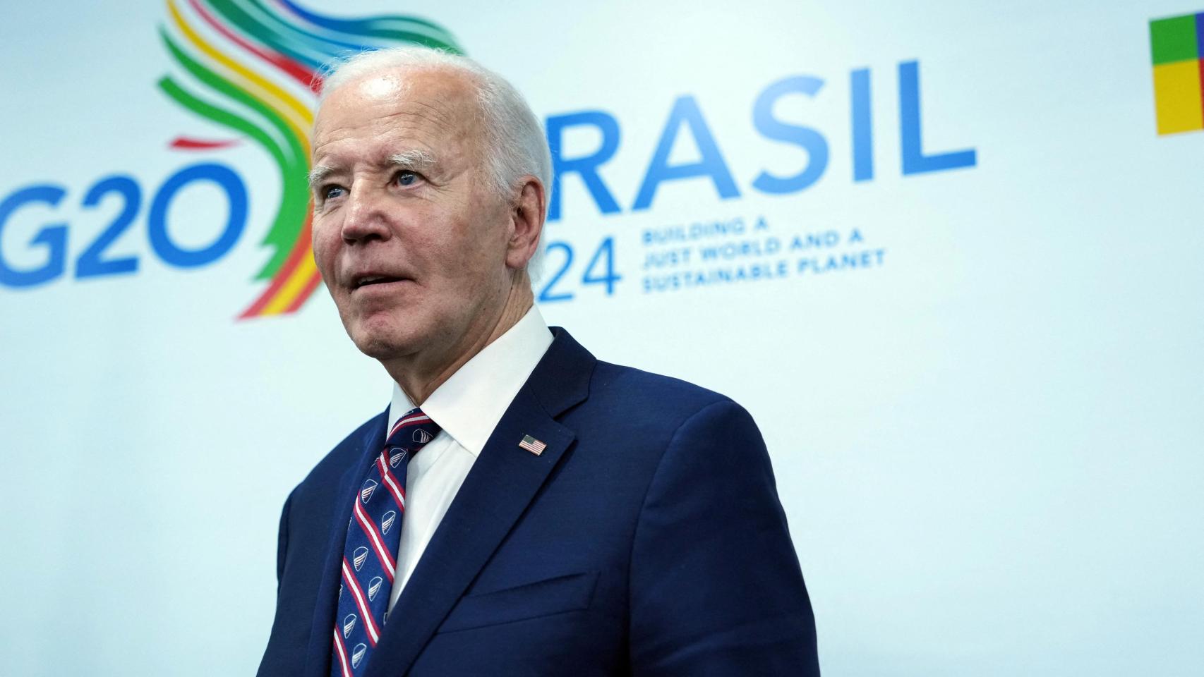 El presidente de Estados Unidos, Joe Biden, el pasado 19 de noviembre en la cumbre del G20 en celebrada en Brasil.