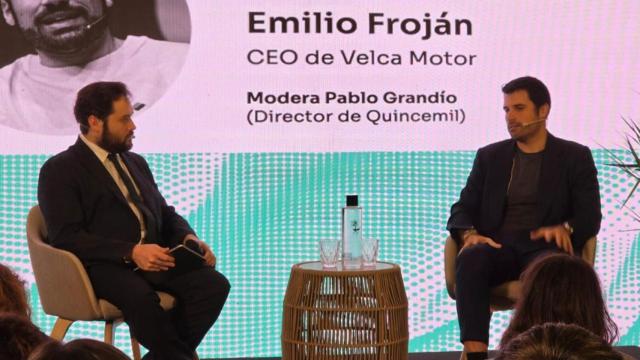 Pablo Grandío y Emilio Froján hoy en A Coruña.