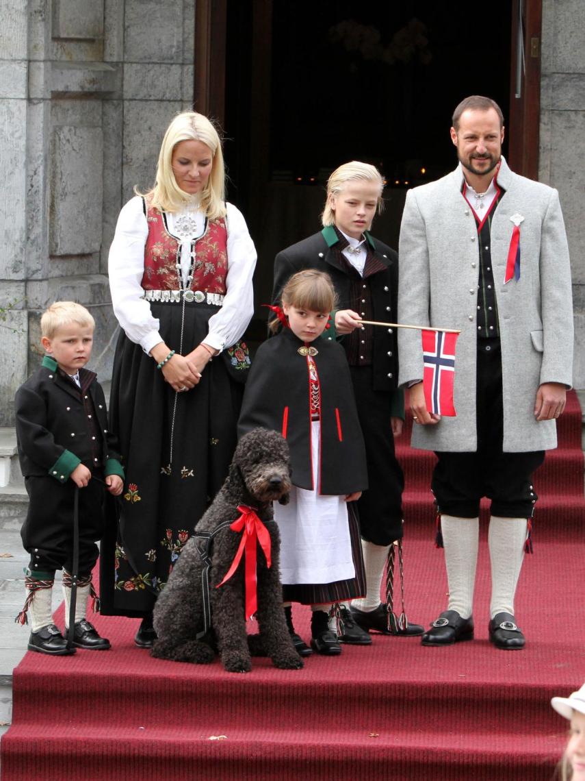 La familia real noruega en una imagen de archivo.