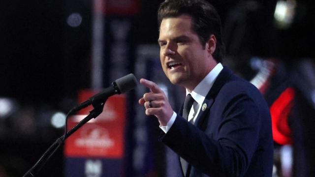 Matt Gaetz en la Convención Nacional Republicana celebrada el pasado mes de julio en Milwaukee (Wisconsin).,