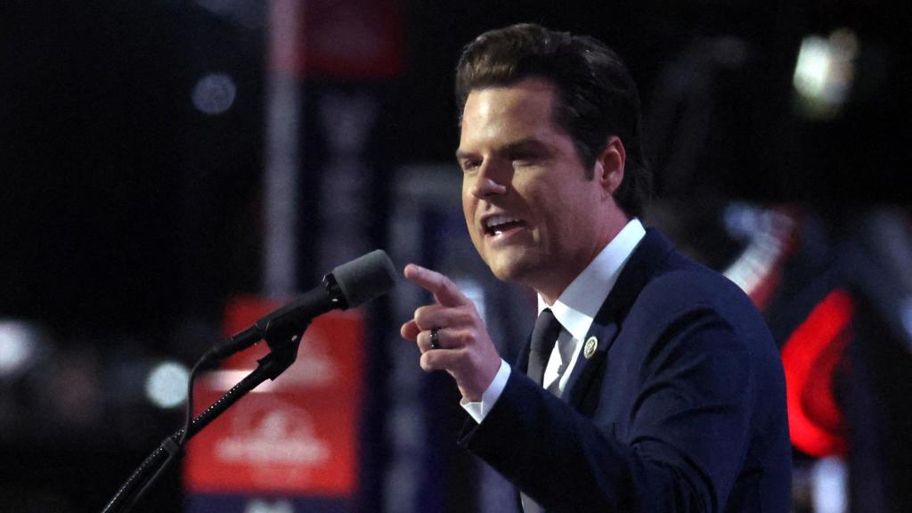 Matt Gaetz en la Convención Nacional Republicana celebrada el pasado mes de julio en Milwaukee (Wisconsin).,