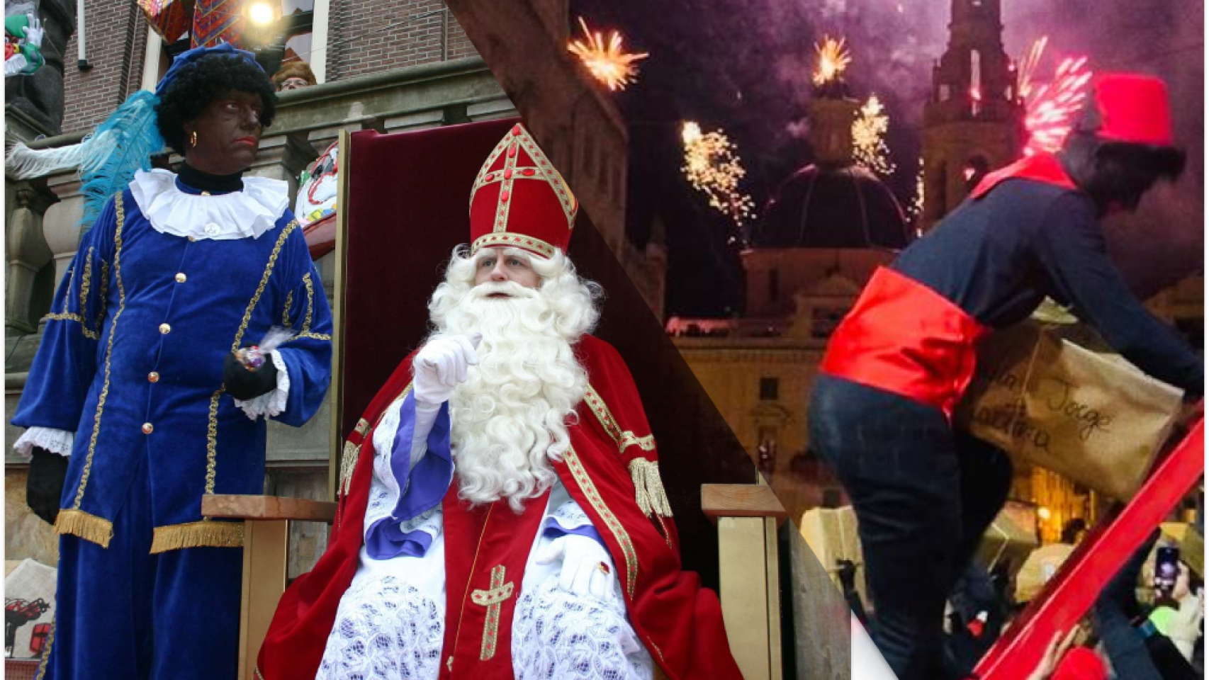 Los pedritos de los Países Bajos junto a San Nicolás y los pajes de los Reyes Magos de Alcoy.