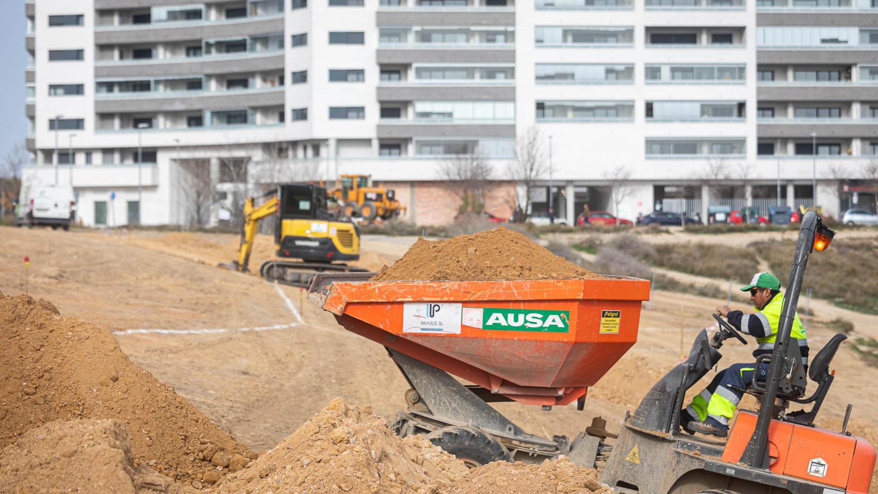 Imagen de obras en Zaragoza.