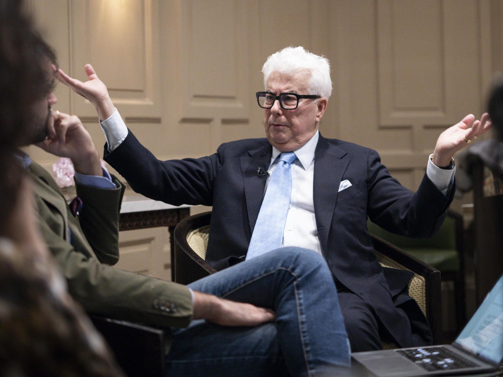 El escritor Ken Follett, esta semana en Madrid, durante su entrevista con EL ESPAÑOL.