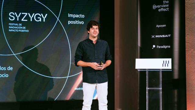 Nacho Rivera, CEO de The Overview Effect, en la segunda edición de SYZYGY, el Festival de Innovación en Impacto Positivo organizado por la compañía.