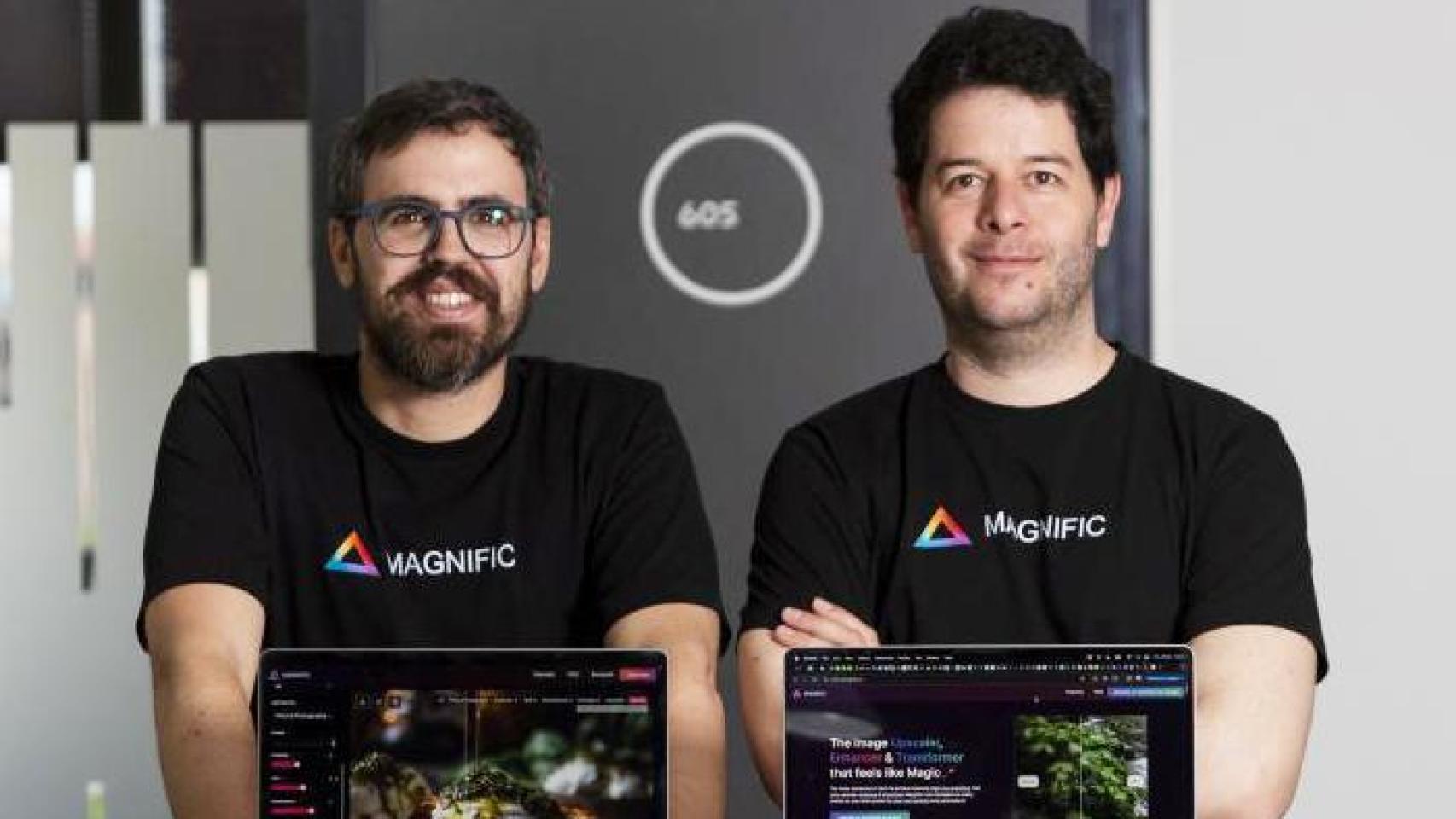 Una imagen de archivo del equipo de Magnific: Emilio Nicolás (i) y Javi López (d).