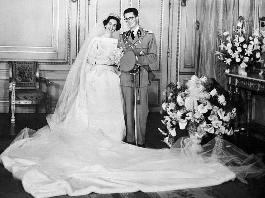 Fabiola de Bélgica vestida por Balenciaga en su boda.