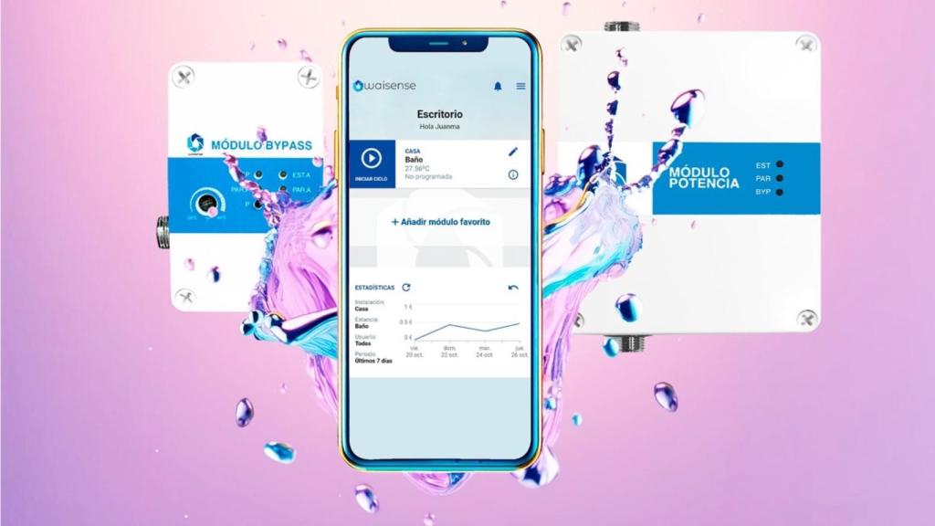 La app de Waisense permite utilizarlo de forma remota y acceder a información sobre el consumo