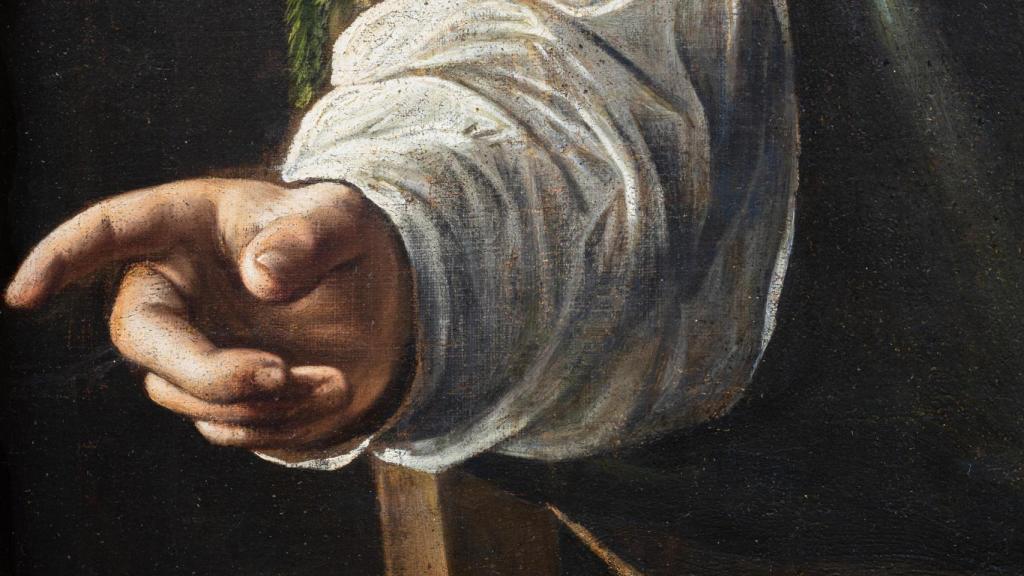 Detalle del 'Retrato de monseñor Maffeo Barberini', de Caravaggio. Foto: Alessio Panunzi Studio