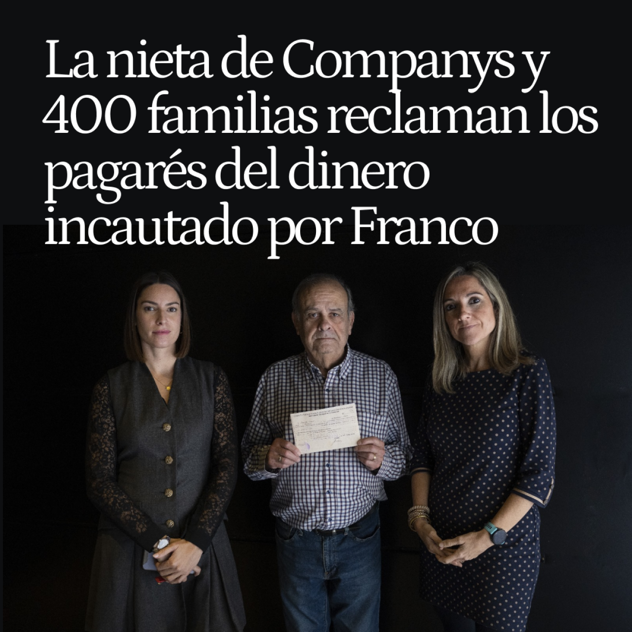 Descendientes de Companys, Alcalá Zamora y otras 400 familias reclaman con pagarés de hace 86 años el dinero que incautó Franco