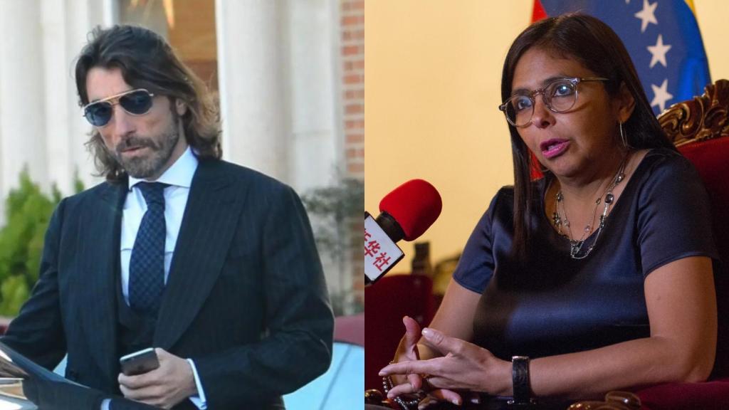 Javier Hidalgo, consejero delegado de Globalia, y Delcy Rodríguez, vicepresidenta de Venezuela.