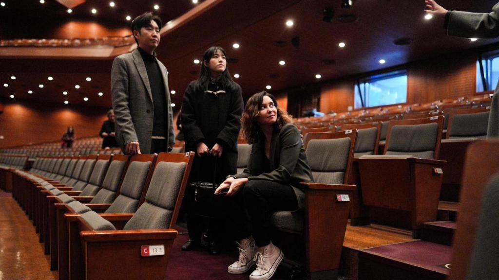 La presidenta de la Comunidad de Madrid, Isabel Díaz Ayuso, en el Centro de Arte de Seúl y los Estudios Climax presentamos el Ballet español de la Comunidad de Madri