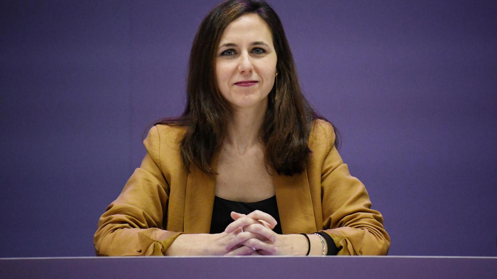 La secretaria general de Podemos, Ione Belarra, durante una reunión de Podemos con su Consejo Ciudadano Estatal, en la sede del partido