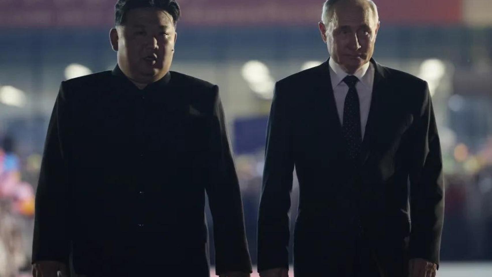 El presidente ruso Vladimir Putin y el líder norcoreano Kim Jong un, en una imagen de archivo.