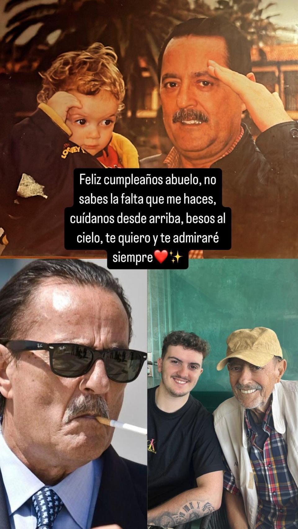 La felicitación de Fran Redondo a su abuelo fallecido, Julián Muñoz, por su 77 cumpleaños.