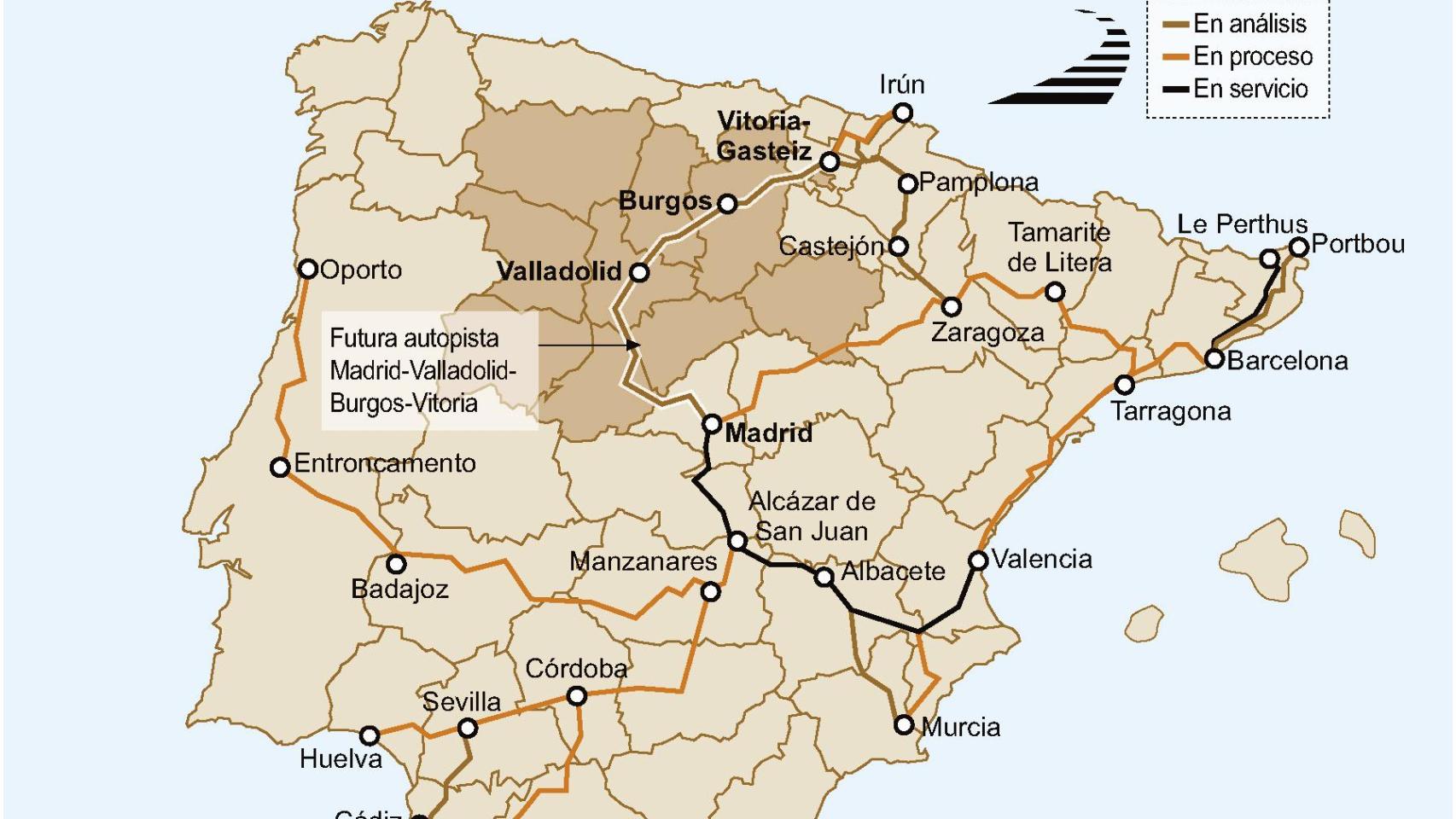 Autopistas ferroviarias en la red ferroviaria española