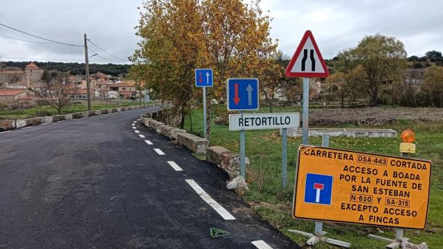 Retraso de las obras de la carretera entre Boada y Retortillo