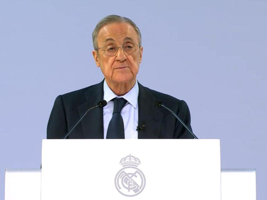 Florentino Pérez, en la Asamblea del Real Madrid.