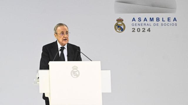 Florentino Pérez, en la Asamblea del Real Madrid 2024