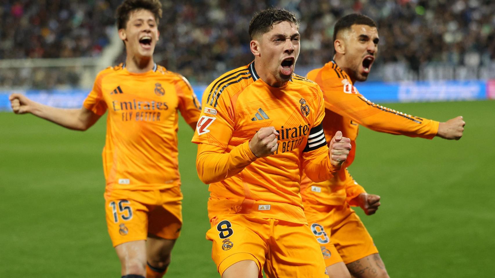 Fede Valverde celebra con rabia el gol marcado ante el Leganés.