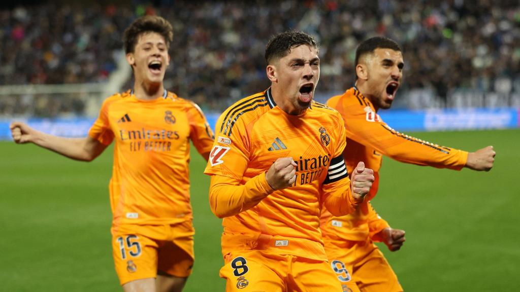 Fede Valverde celebra con rabia el gol marcado ante el Leganés.