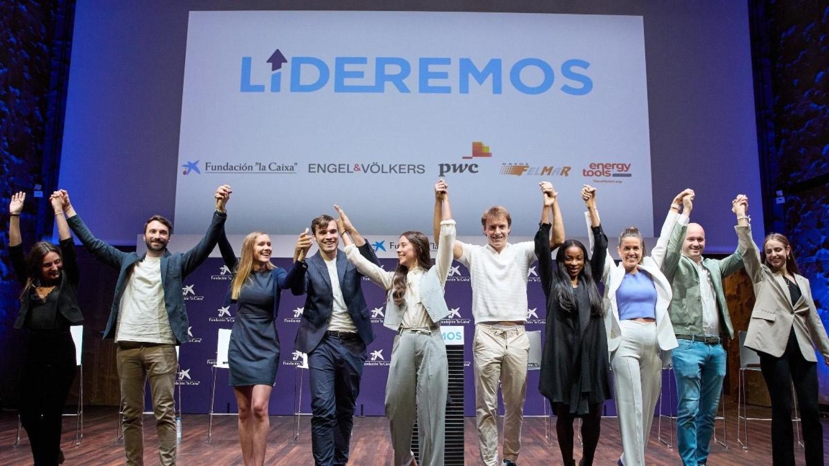 Los responsables de Lideremos, en uno de sus actos