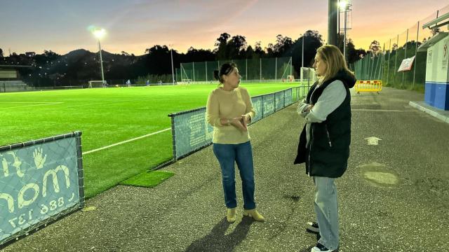 Presentación de las obras en el  campo de Sárdoma-Moledo de Vigo