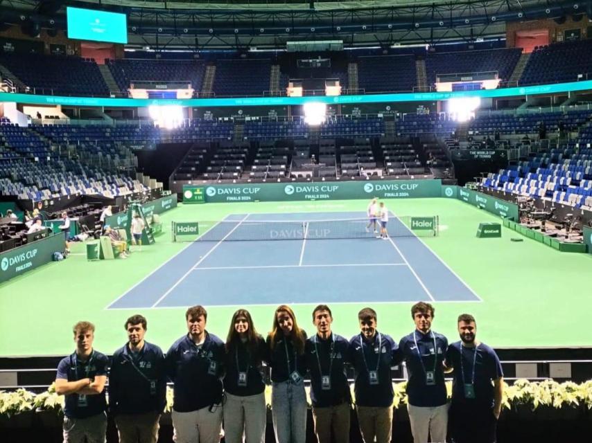 Los alumnos de la UAX en la Copa Davis.