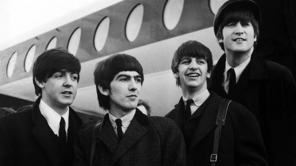 The Beatles a su llegada a Estados Unidos