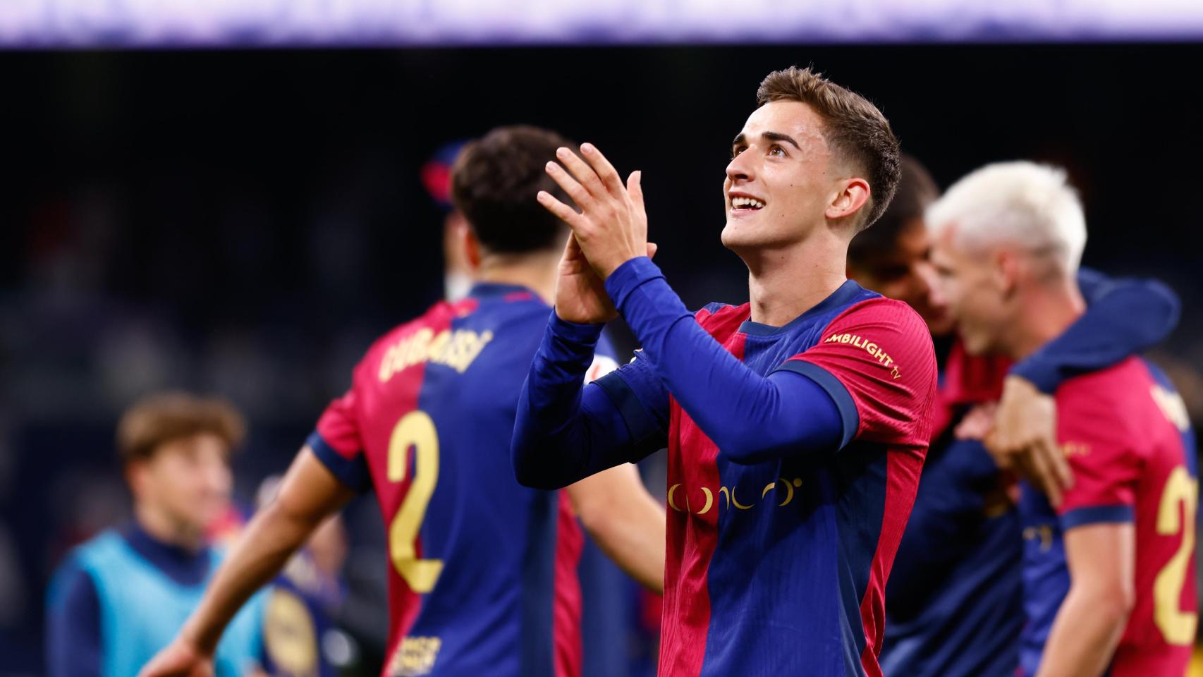 Gavi, en un partido con el FC Barcelona