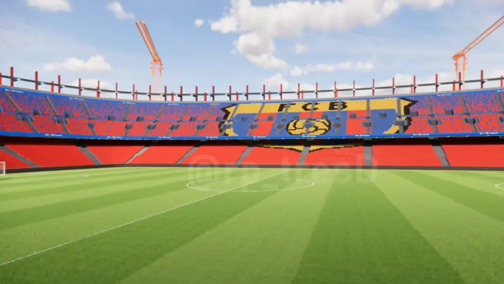 Render del Camp Nou en su regreso de los partidos