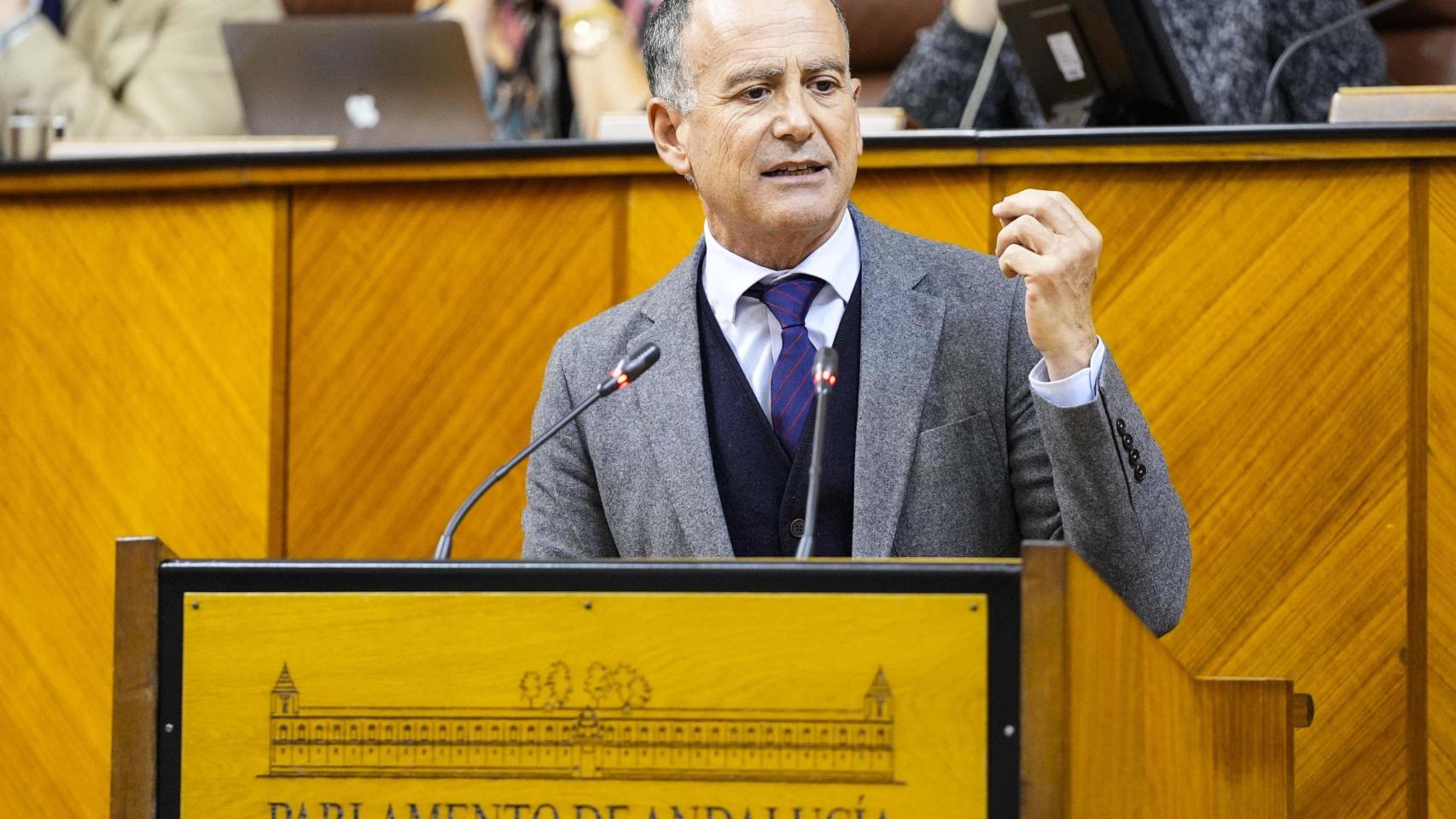 Pablo Venzal, en el Parlamento de Andalucía.