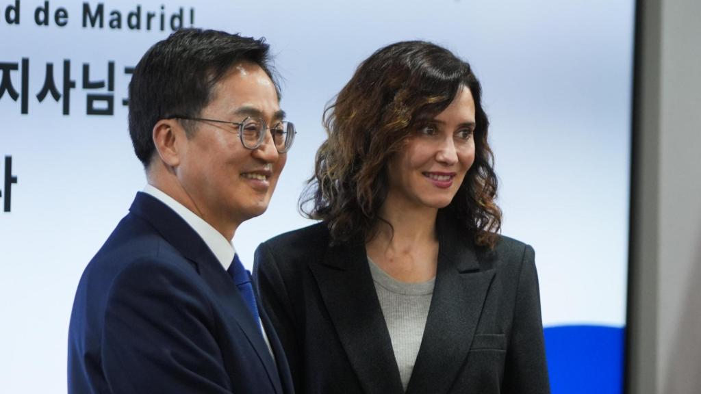 Isabel Díaz Ayuso, presidenta de la Comunidad de Madrid, durante su viaje oficial a Corea del Sur.