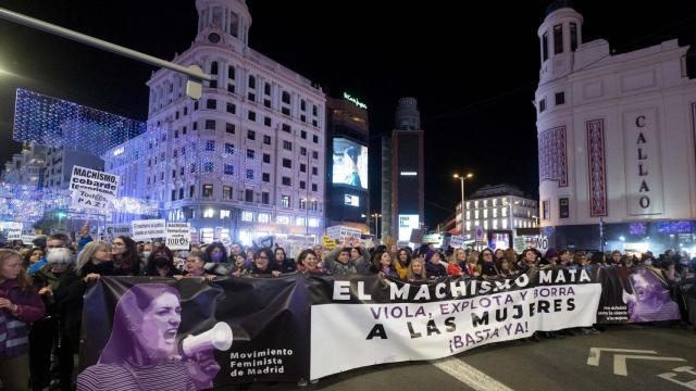 Una fotografía de la manifestación feminista.